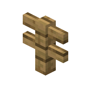 A Minecraft fence post
